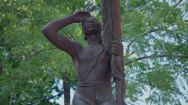 Details of Heroes Monument of Vertières in Cap-Haïtien, Haiti. Close-up