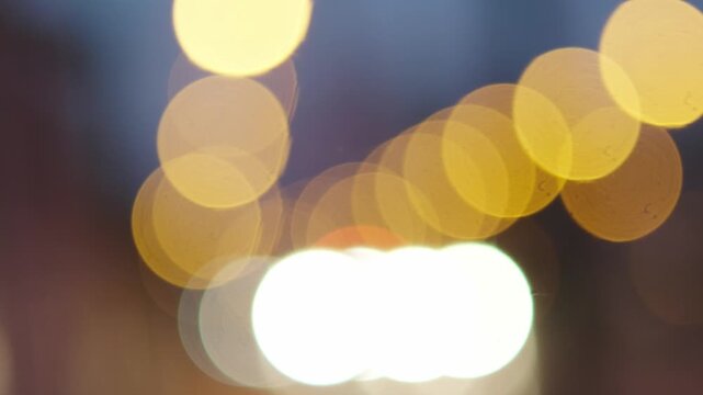 Blurrd out light sin the evening.