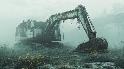 machine in a forest deforesting generative ai