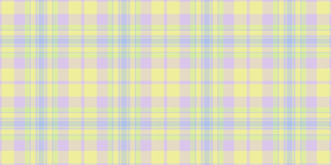 Soft pastel plaid pattern in yellow, purple and blue. A versatile background for textiles, design projects and decorative applications. Subtle, elegant aesthetic.