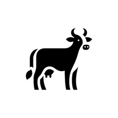 Vector Graphic of a Stylized Dairy Cow Illustration