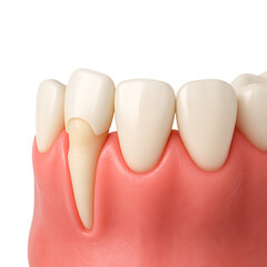 Obraz premium Realistic Human Teeth Model Showing Gum Structure and Dental Health