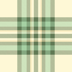 Classic plaid pattern in soft green and beige hues. Textile design for fashion, backgrounds, or decorative purposes. A traditional, versatile, and elegant texture.