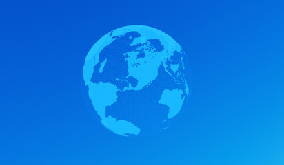 Glowing earth: a radiant representation of our planet. 3d rendering. Elements of this image furnished by NASA.