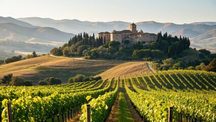 Vineyard harvest celebration tuscany italy scenic landscape sunrise wine culture