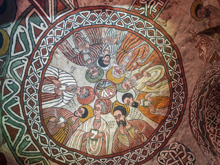 The old paintings of Abuna Yemata Guh near Megab on Ethopia