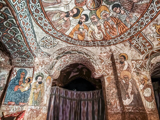 The old paintings of Abuna Yemata Guh near Megab on Ethopia