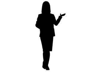 案内する女性のシルエット7