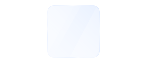 Transparent shiny glass plate PNG with reflection and glossy texture. Realistic acrylic screen panel on transparent background for design or display mockup.