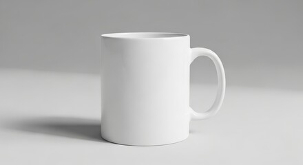 Obraz premium White mug mockup coffee cup ceramic blank template design drink hot beverage tea isolated object simple plain