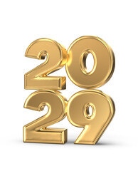 Happy New Year 2029 3D Render