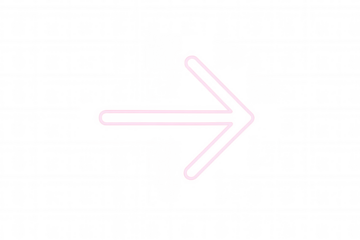 Pink neon arrow pointing right for direction, navigation, progress, and next steps on transparent background