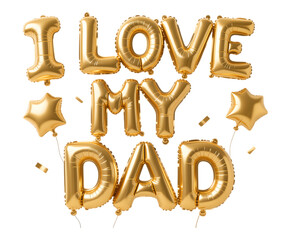 Naklejka premium Gold Foil Balloon Message 