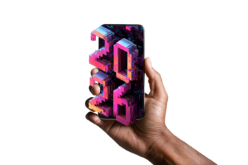 Futuristic 2026 Digital Concept on Smartphone