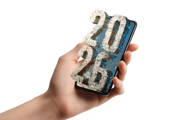 Futuristic 2026 Digital Concept on Smartphone