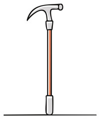 Cartoon Shepherd's Crook: Wooden Walking Stick with Curved Handle for Herding Animals or Assisted Walking