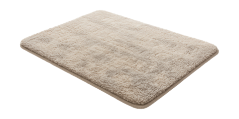 A washable microfiber rug, ideal for a pet-friendly space.