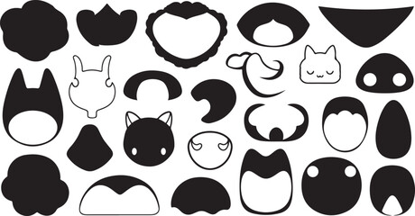 seamless icon with set vector art