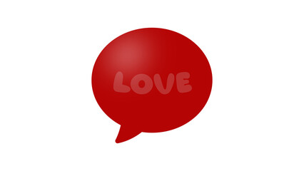 red balloon isolated on white