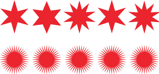Chicago flag stars and suns isolated on white background, a symbol of the citys history