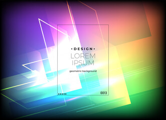 Flat vector. Minimal geometric background. Dynamic shapes composition. Eps10 vector.