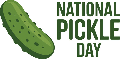 Vector art of national pickle day for celebration event