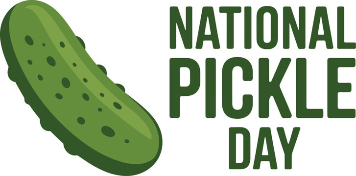 Vector art of national pickle day for celebration event