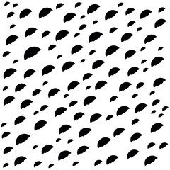 Black semicircles of varying sizes arranged in a repeating pattern on a white background
