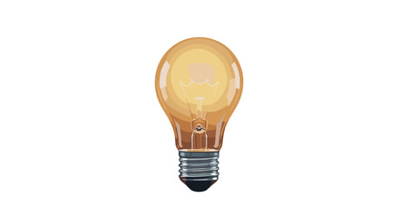 Realistic light bulb illustration with glowing filament, energy and innovation symbol, vintage incandescent electric lamp design, bright idea concept for technology and creativity