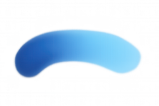 Abstract blue gradient wave fluid shape creating modern design element with blurring edges, transparent background