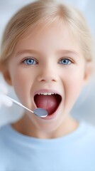 Dentist examining a patient's teeth in the dentist. dentist, dental, patient, clinic, female, girl, care