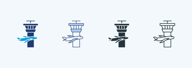 Air Traffic Controller Multiple Style Icon Collection © sugimanpenghulu