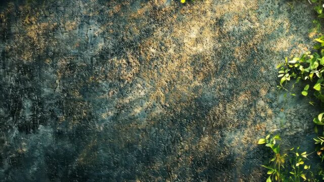 Abstract Wall with Greenery Texture.