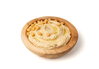 Hummus in bowl, houmous dip, chickpea humus tahini sauce, middle eastern spread