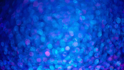 Vibrant, dazzling blue and purple bokeh abstract