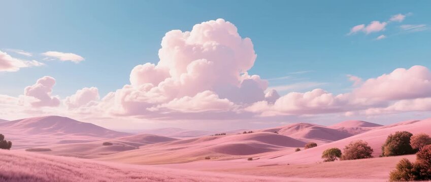 A panoramic view of Monument Valley desert mountains and sky at sunset