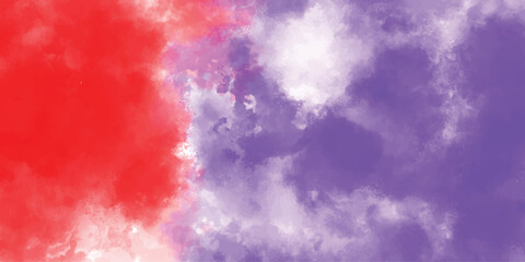Vibrant abstract watercolor splash with bold red and deep purple hues blending into white creating a dynamic and energetic artistic background