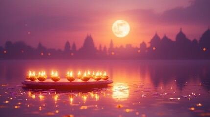 Naklejka premium Banner design for diwali festival and podium,Diwali light decoration candle with fireworks,Stage,Product display Showcase design sparkle background,Deepavali,Dipavali,3D podium illustration.