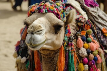 camel in the sahara