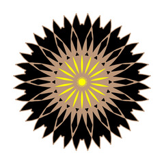 Abstract Sun Mandala Design