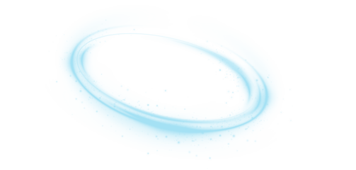 Glow effect.Blue neon ring. Glowing circle.  Round light frame. abstract light lines of movement and speed. light blue ellipse