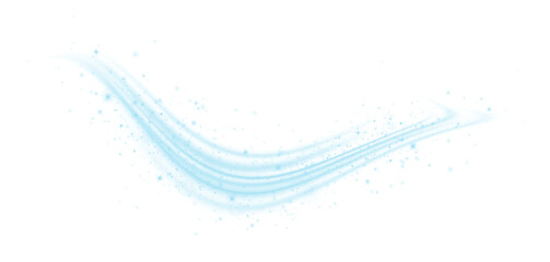 Blue waves of air, dynamic flow and fresh wind PNG, transparent ventilation and filtration effect, modern purification design, concept of speed and technology.  © kulinskaia