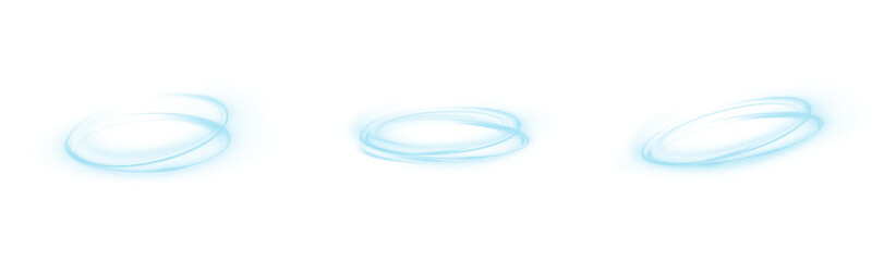 Glow effect.Blue neon ring. Glowing circle.  Round light frame. abstract light lines of movement...
