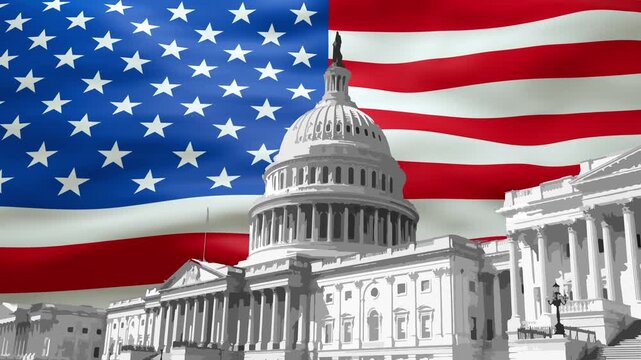 Washington DC - American flag loop