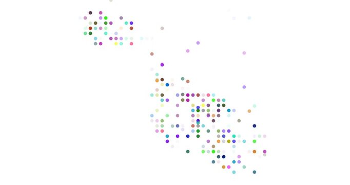 Geometric Particle Animation Creating the Malta Map Shape