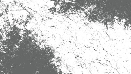 A monochrome textured surface with irregular gray shapes and white lines resembling cracks and specks.