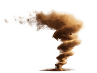 Dust Tornado Swirling Brown Particles isolated on a transparent background 1