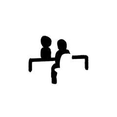 stickman doodle interview on white background, job work working success 