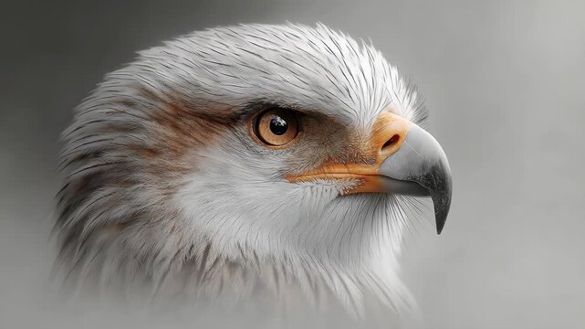 Close-up of a Bald Eagle's Sharp Eyes Showing Perseverance and Strength