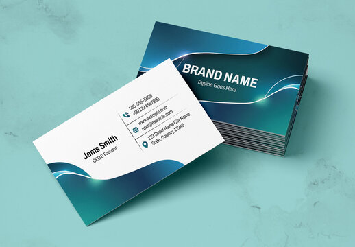 Business Card Template Layout